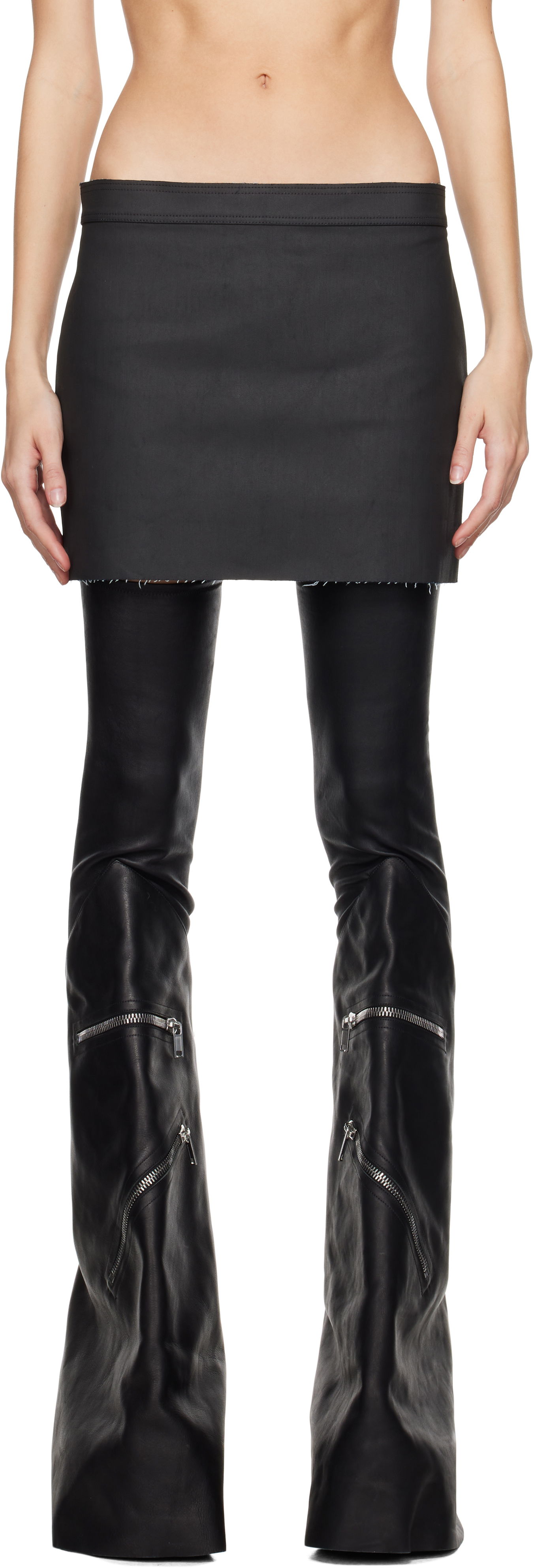 Sukňa Rick Owens Denim Miniskirt Čierna | RO02D3337 SMT, 0