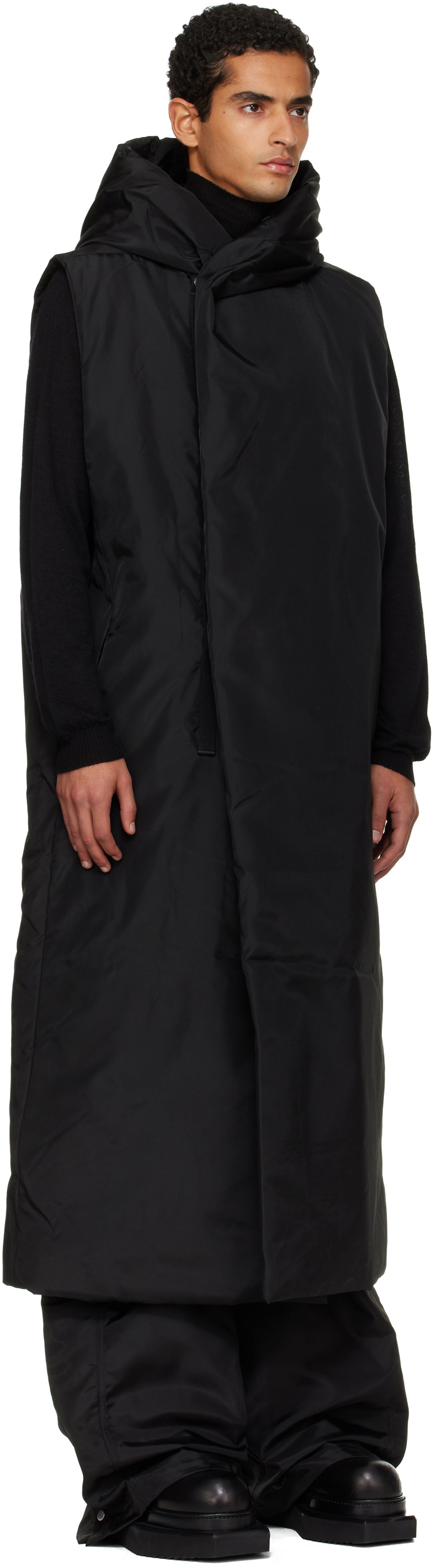 Vesta Rick Owens Rick Owens DRKSHDW Concordians Hooded Vest Čierna | DU02E7972 NCV, 1