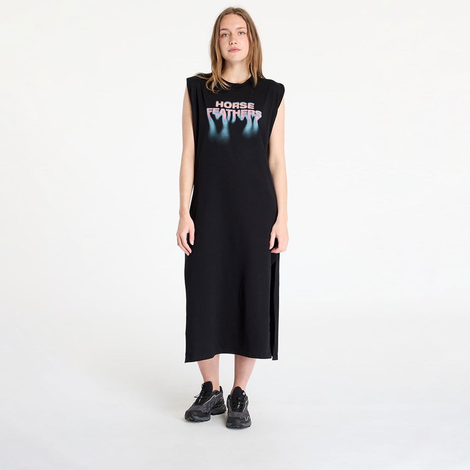 Šaty Horsefeathers Horsefeathers Mary Sleeveless Midi Dress Čierna | SW934B, 0