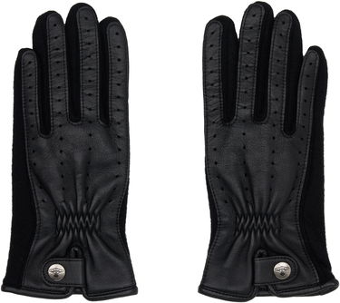 Rukavice Vivienne Westwood Sheepskin Leather Perforated Driving Gloves with Snap Closure Čierna | 8202003F-C0073-, 0
