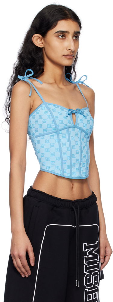Tielko MISBHV MISBHV Monogram Coquette Tank Top Modrá | 250W114, 1
