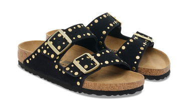 Tenisky a topánky Birkenstock Arizona Rivet Suede Leather Regular Fit Sandals Čierna | 1030346, 4