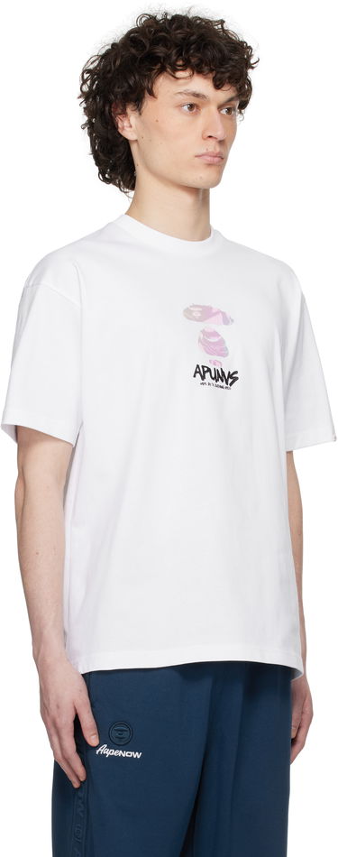 Tričko AAPE by A Bathing Ape AAPE by A Bathing Ape AAPEUNVS Moonface Logo T-Shirt Biela | AAPTEM1646XXNWHX, 1