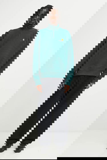 Mikina Carhartt WIP Half Zip American Script Sweatshirt Zelené | I027014.05AXX, 4