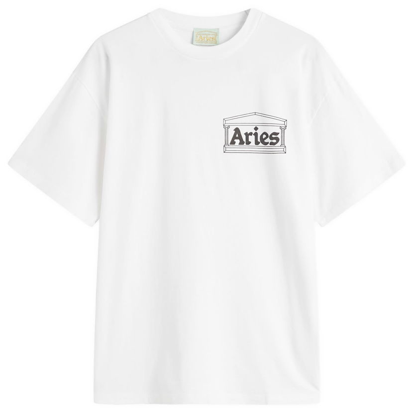 Tričko Aries Aries Temple T-Shirt, Size Large Biela | AR60000-WHT