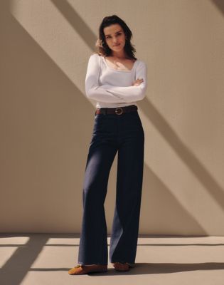 Tričká a tielka Lee Slim Long Sleeve Square Neck Top Biela | 112370952, 0