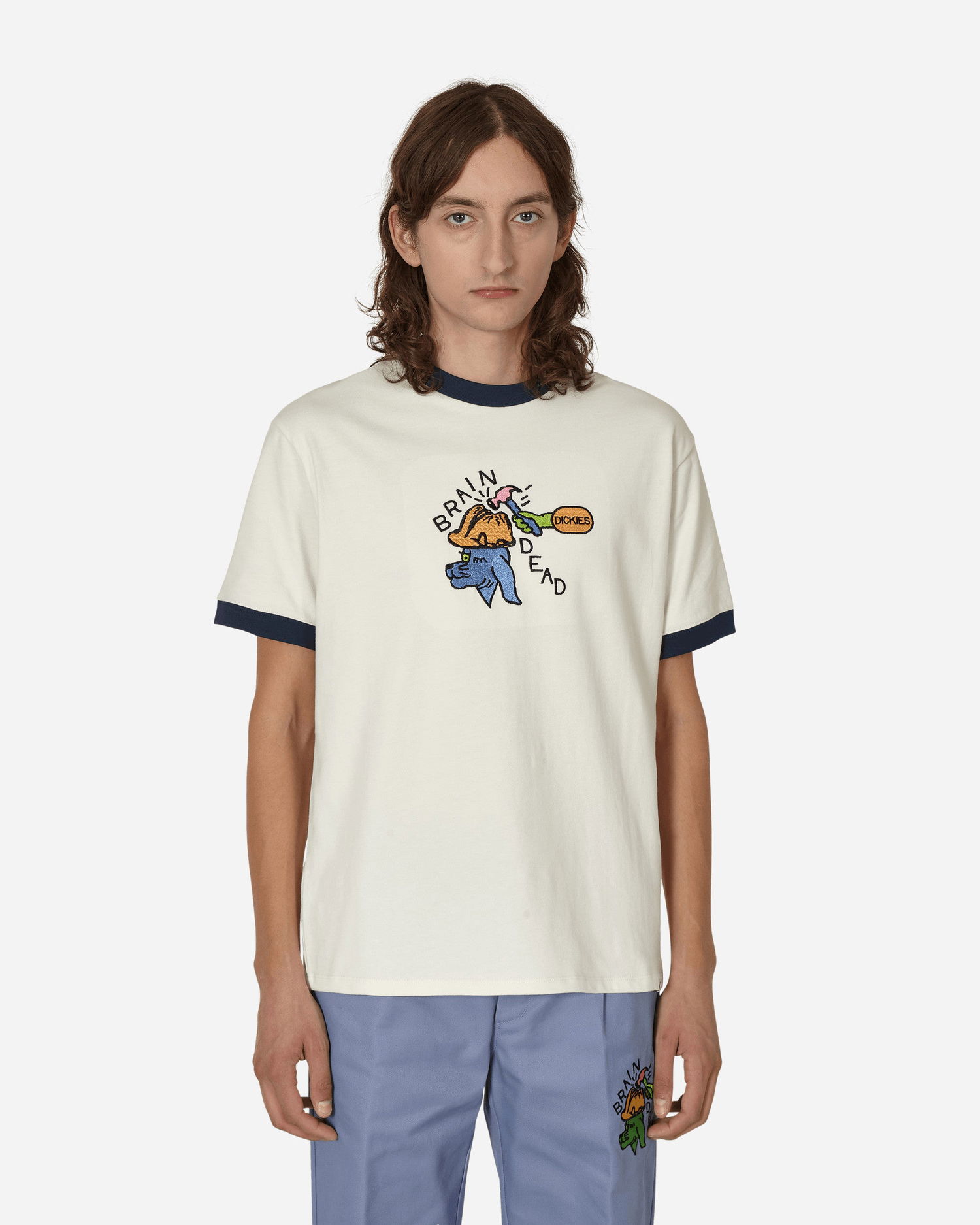 Tričko Dickies Brain Dead x Ringer T-Shirt Biela | DK0A4YCY E921, 0