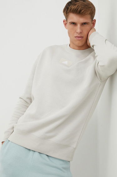 Mikina adidas Performance Essentials Feelvivid Cotton Fleece Drop Shoulder Sweatshirt Šedá | HK0396, 0