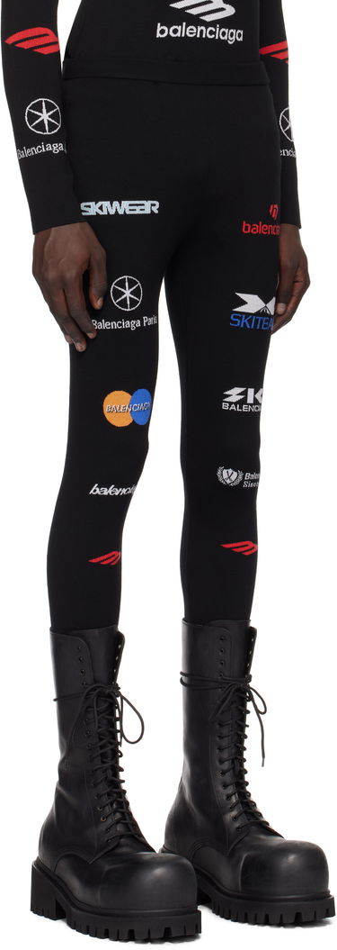 Legíny Balenciaga Black Ski Logo Leggings Čierna | 799927-T1699-2771, 4