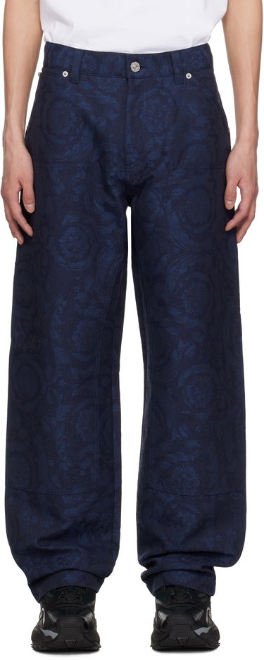 Džínsy Versace Versace Barocco Jacquard Carpenter Trousers Modrá | 1018885_1A09781, 0