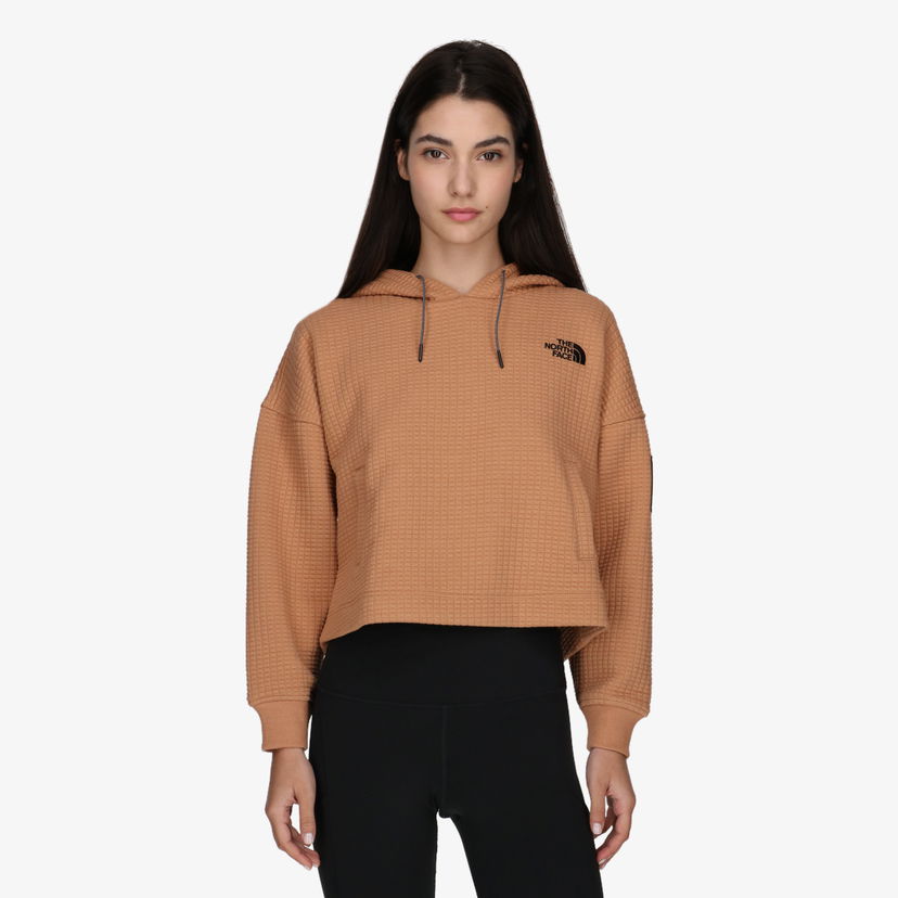 Mikina The North Face Mhysa Cropped Textured Hoodie Béžová | NF0A823KN151