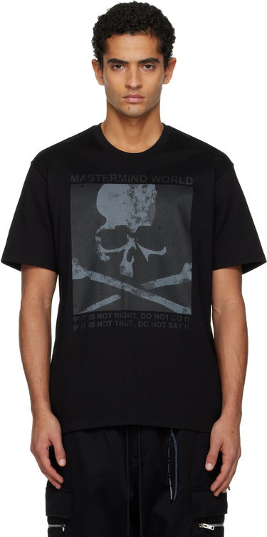 Tričko Mastermind WORLD MASTERMIND WORLD Skull and Crossbones Quote SS T-shirt Čierna | MW25S15-TS057-011, 0