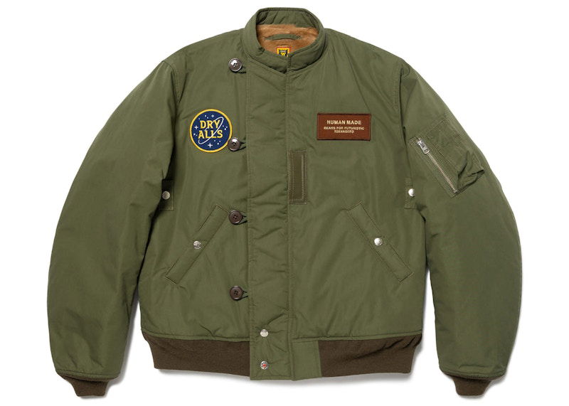Bomber bunda Human Made Bear Flight Jacket Zelené | HM25JK003, 0