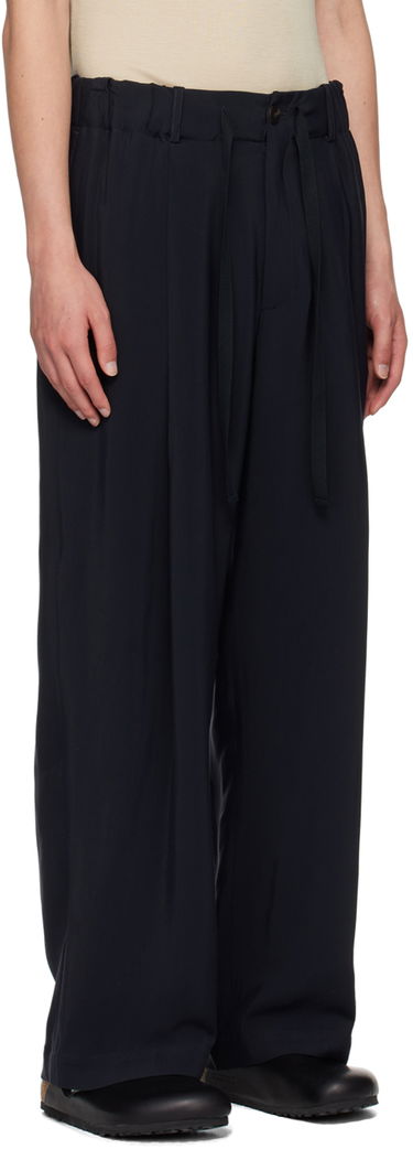 Nohavice Studio Nicholson Studio Nicholson Noam Pleated Trousers Navy | NOAM SNM - 1186, 1