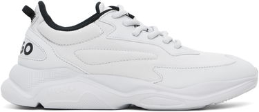 Oblečenie BOSS Hugo Gray Faux-Leather Sneakers Biela | 50536960, 0