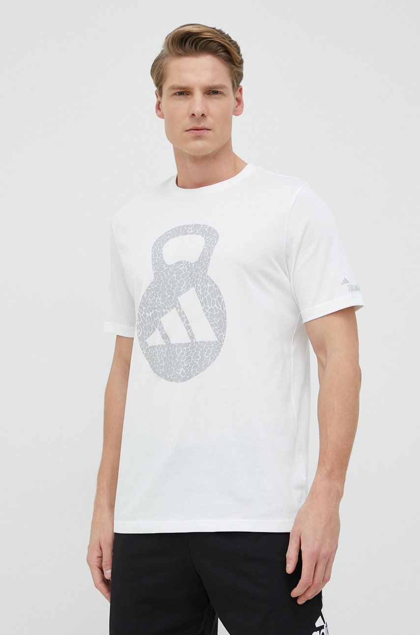 Tričko adidas Performance Adidas Performance Training T-Shirt with Print Biela | H44740, 0