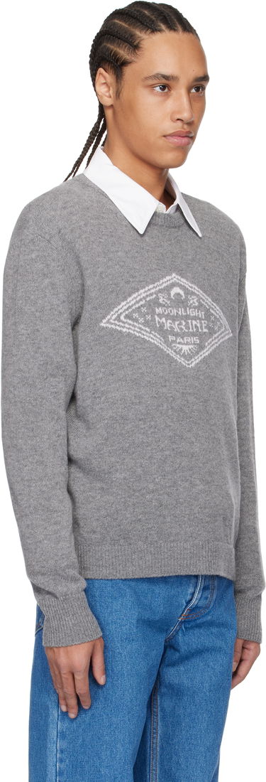 Sveter Marine Serre Marine Serre Wool Knit Crewneck Sweater Šedá | MTK004A CKNI0531, 1