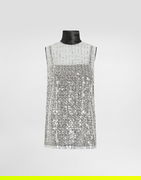 Sequin Embellished Tulle Top