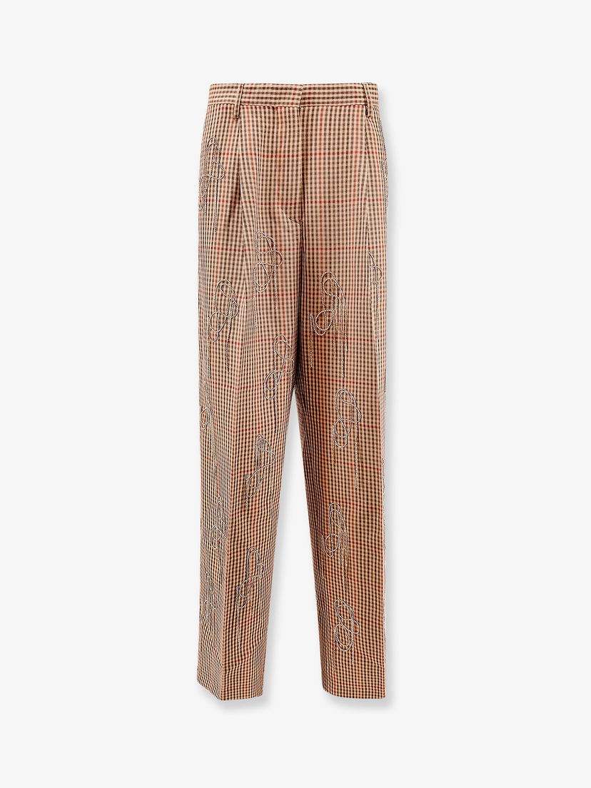 Nohavice Dries Van Noten Patterned Trousers Hnedá | 2420109159048701