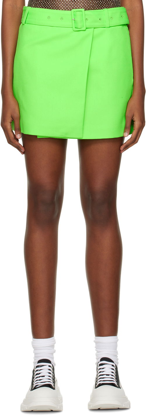 Sukňa AMI Belted Miniskirt Zelené | FSK003.298, 0