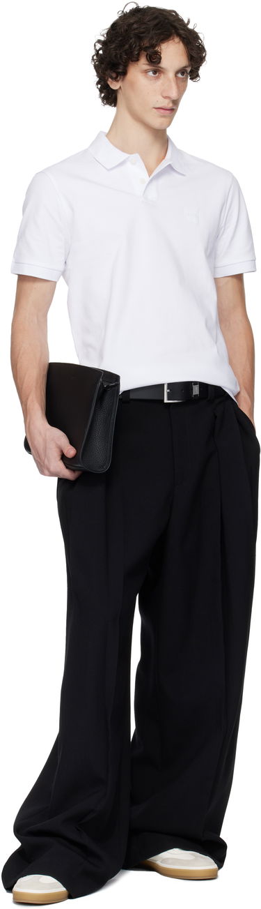 Peňaženka BOSS BOSS Pebble-Grained Leather Wristlet Pouch Čierna | 50548170, 3