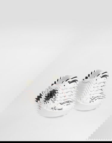 Tenisky a topánky Dolce & Gabbana Dolce & Gabbana Portofino Light Printed Calfskin Biela | DA5312A3A17HWF57, 1