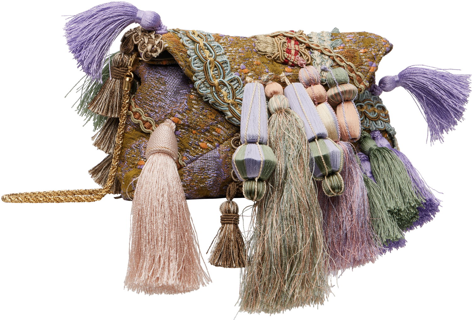 Kabelka Dries Van Noten Dries Van Noten Textured Envelope Clutch Metalická | 252-011511-2353, 1