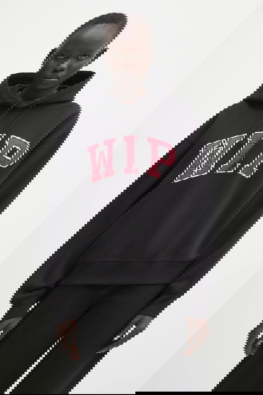 Mikina Carhartt WIP Hooded WIP Appliqué Hoodie Čierna | I034719.89XX, 0