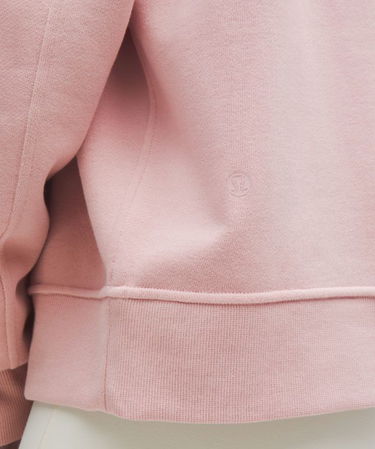 Mikina lululemon Perfectly Oversized Fleece Crew Logo - Size L Ružová | prod20001239, 4