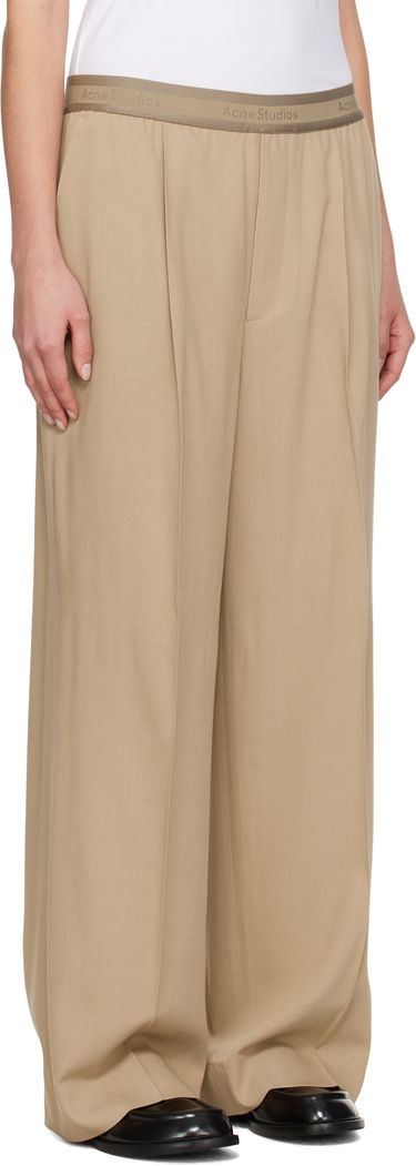 Nohavice Acne Studios Taupe Pleated Trousers Béžová | AK0826-, 1