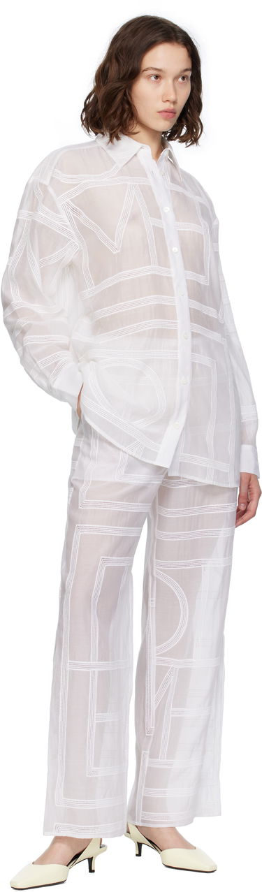 Košeľa TOTEME TOTEME Classic Crochet Shirt Biela | 253-WRT0480-FB0441, 3