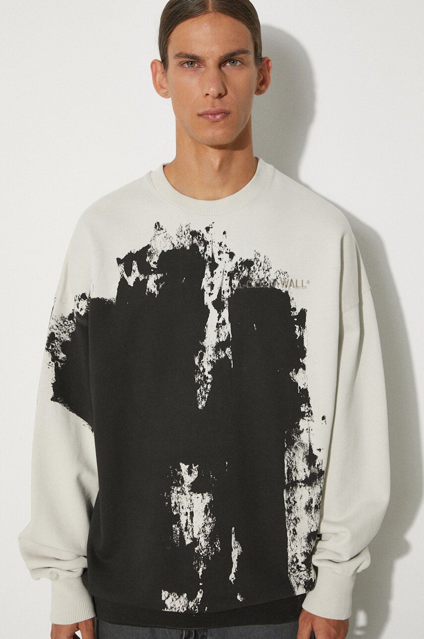 Mikina A-COLD-WALL* Relaxed Crewneck Graphic Sweatshirt Biela | ACWMW087, 0