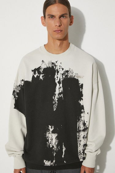 Mikina A-COLD-WALL* Relaxed Crewneck Graphic Sweatshirt Biela | ACWMW087, 0