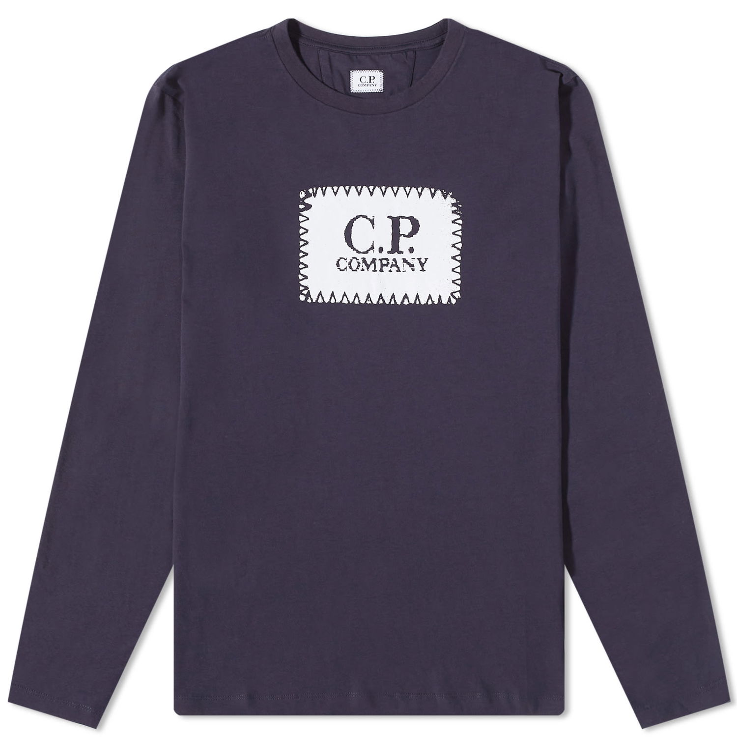 Tričko C.P. Company Long Sleeve Patch Logo Tee Navy | 14CMTS043A-005100W-888, 0