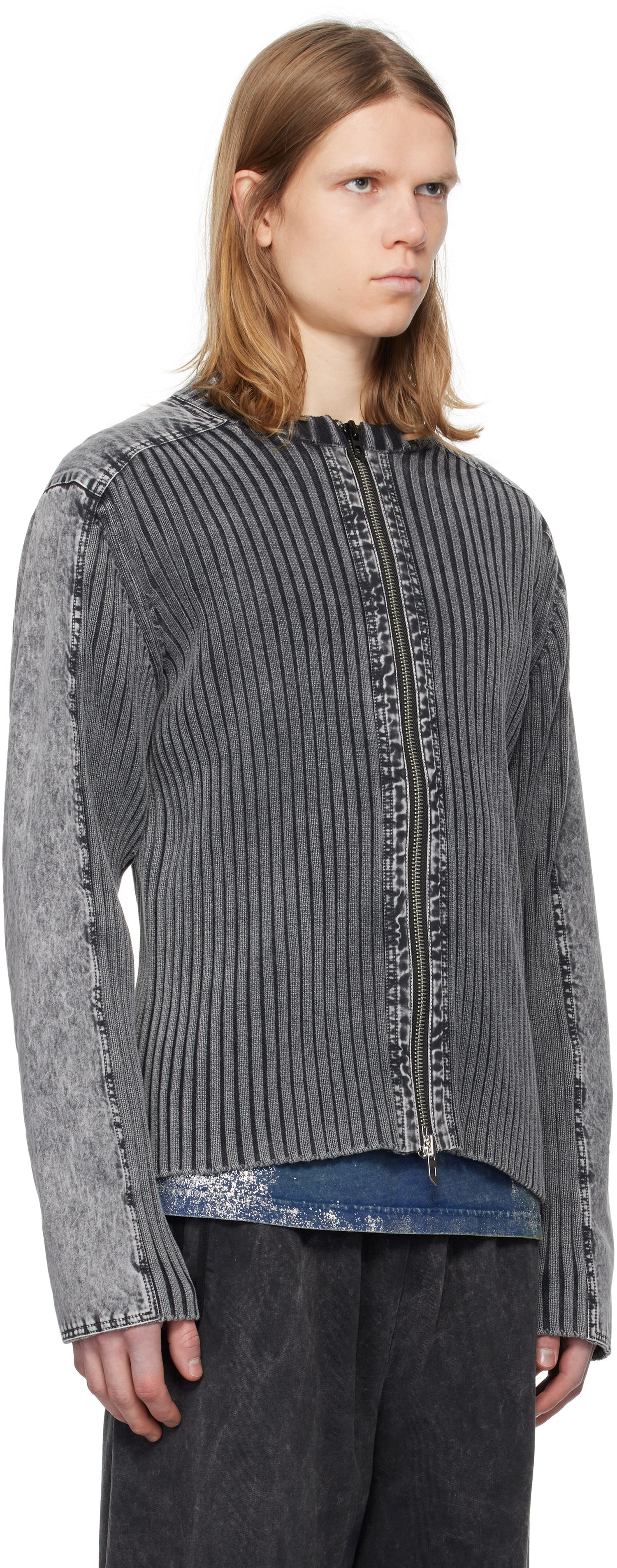 Sveter Diesel Diesel K-Matty Zip-Up Jacket Šedá | A17464-0QMAN-900, 1
