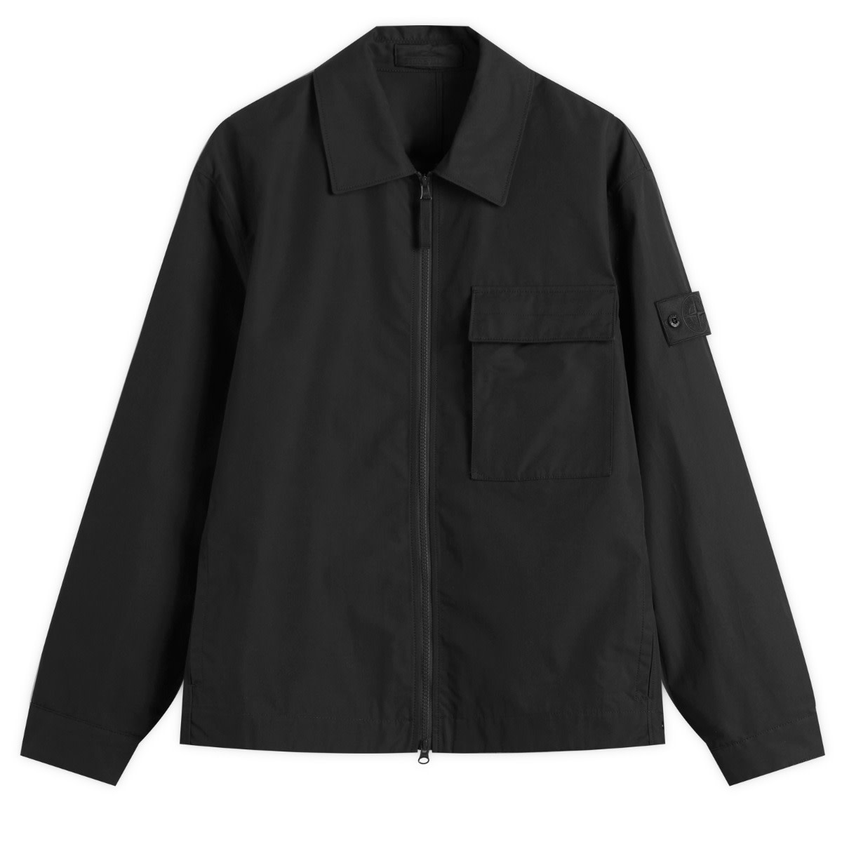 Bunda Stone Island Weatherproof Cotton Canvas Shirt Jacket, Size Large Čierna | K2S151200018-V0029, 0