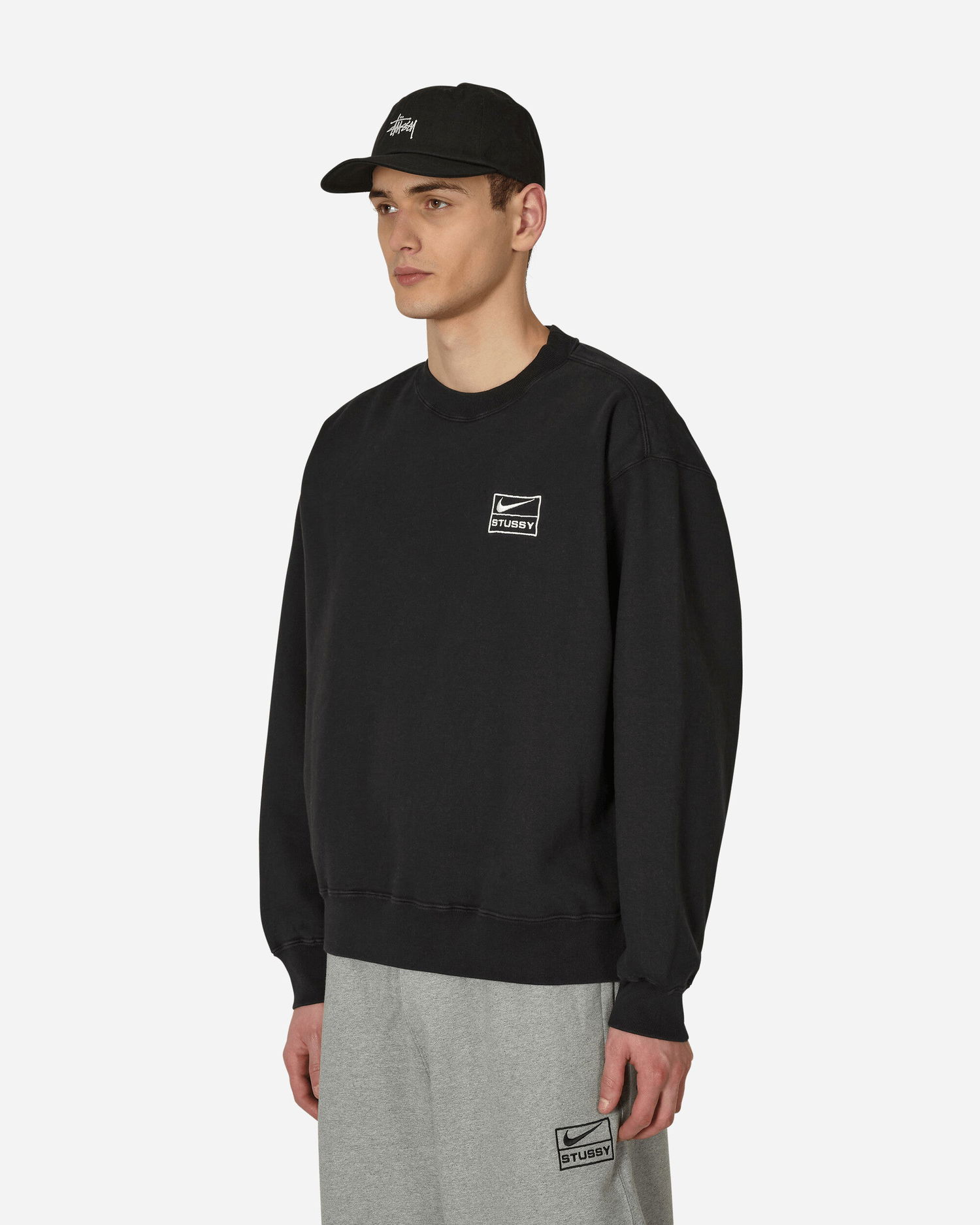 Mikina Nike Stüssy x Stone Wash Crewneck Sweatshirt Čierna | DO5310-010, 1