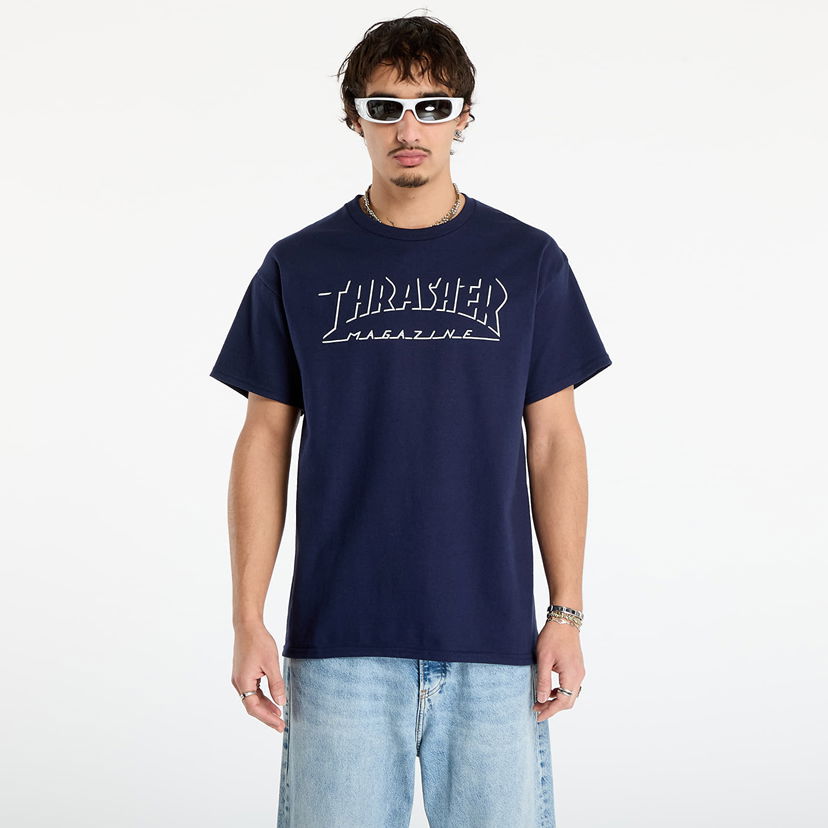Tričko Thrasher Shadow Mag Logo T-Shirt Navy | 145765