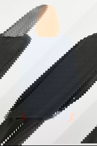 Košeľa KENZO Kenzo Weave Workwear Relaxed Overshirt with Classic Collar Čierna | FF65CH5369JF, 2