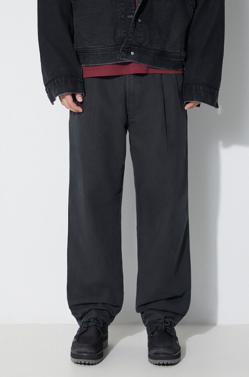 Nohavice Maharishi Chino Loose Trousers Čierna | 4604.BLACK, 0