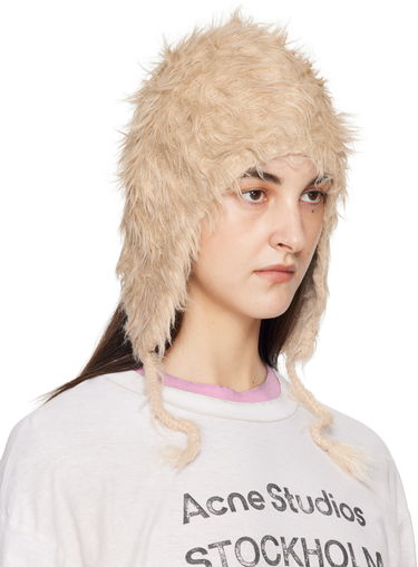 Klobúk Acne Studios Acne Studios Fluffy Beanie Béžová | C40395-, 3