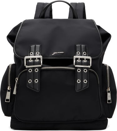 Batoh GANNI GANNI Bucky Nylon Backpack Čierna | A6526, 0