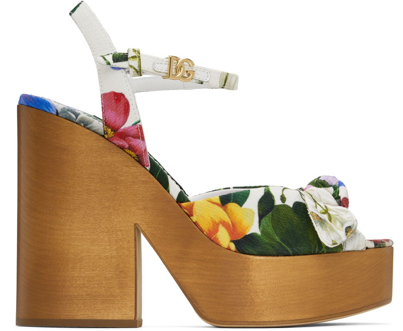 Doplnky Dolce & Gabbana Dolce&Gabbana Jacquard Platform Heeled Sandals Rôznofarebný | CZ0322 A6P73