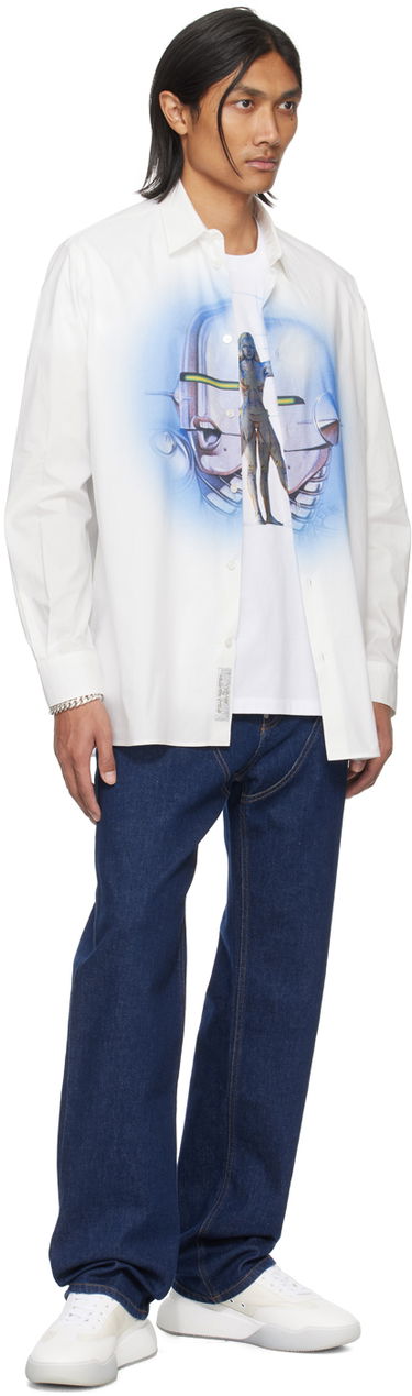 Tričko Stella McCartney Vitruvian Woman Graphic T-Shirt Biela | 6J01583SPY84, 3