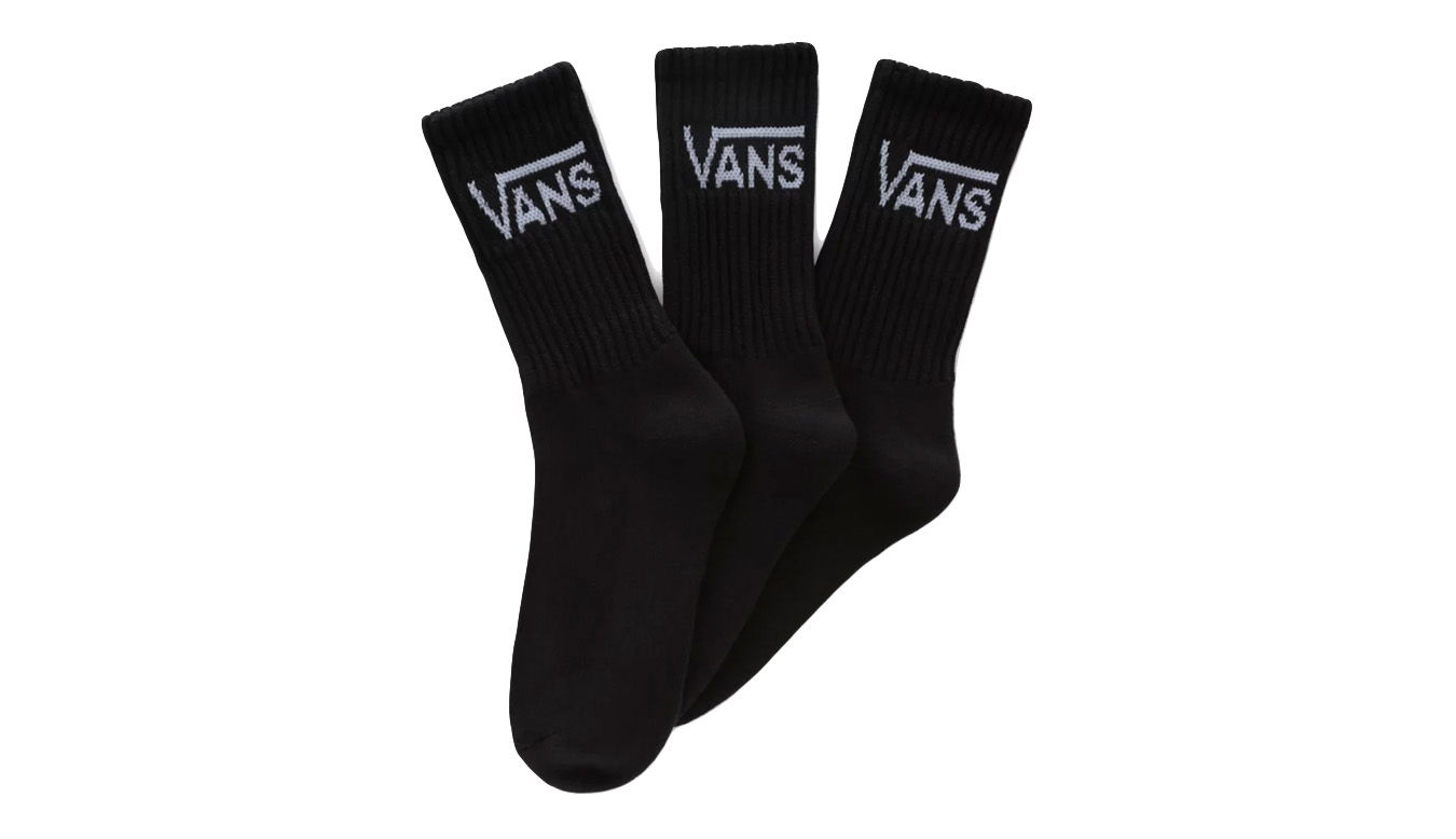 Ponožky Vans Classic Crew Socks 3 Pack Čierna | VN0A49ZFXZD, 0