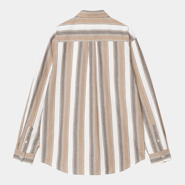 Košeľa Carhartt WIP Carhartt WIP Men's L/S Kendricks Striped Shirt Béžová | I034881_9, 1