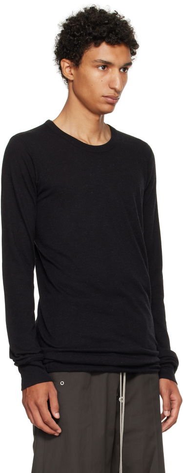 Tričko Rick Owens Concordians Basic Long Sleeve T-shirt Čierna | RU02E1252 JR, 1