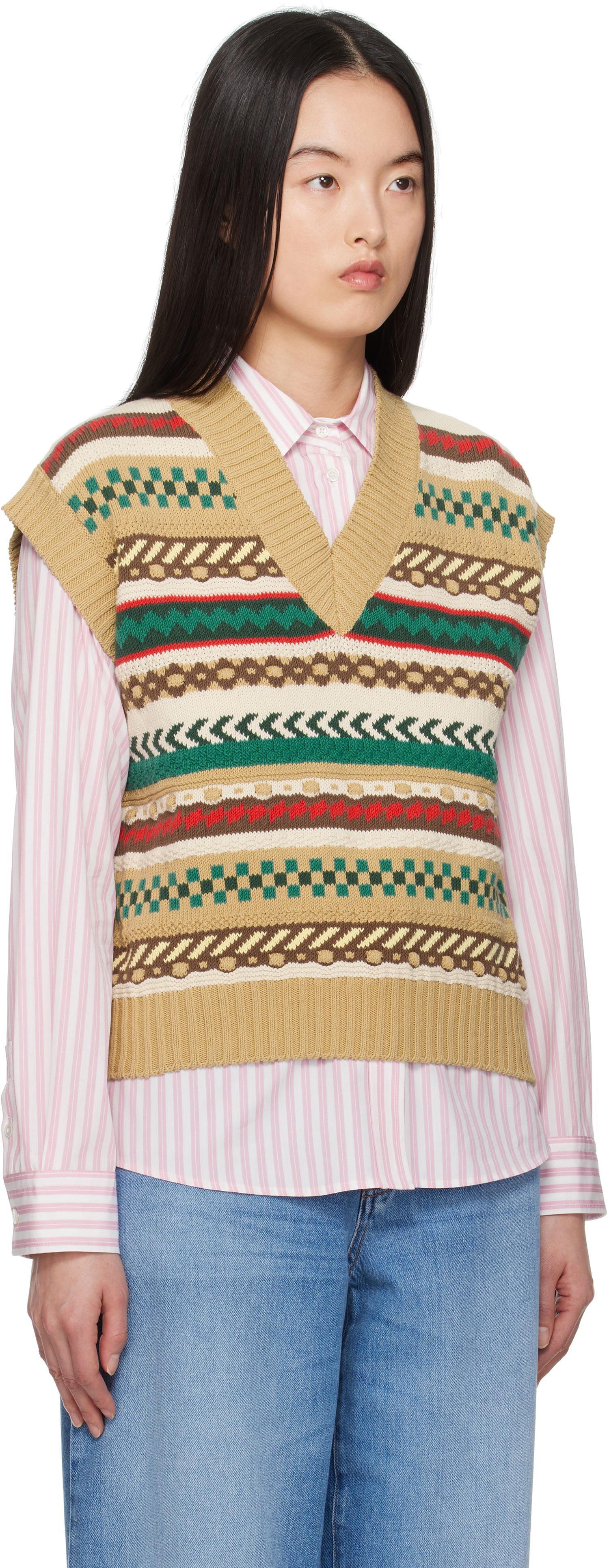Sveter Max Mara Weekend Max Mara Vicino Knit Vest Béžová | 2515351021600, 1