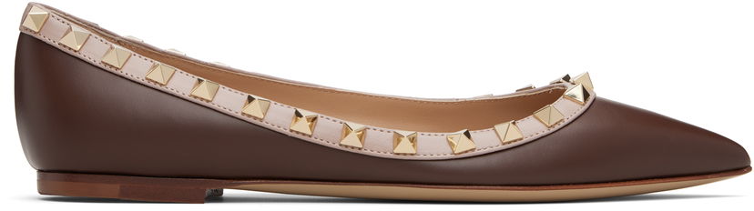 Tenisky a topánky Valentino Garavani Rockstud Ballerina Flats Hnedá | 7W2S0403VOD