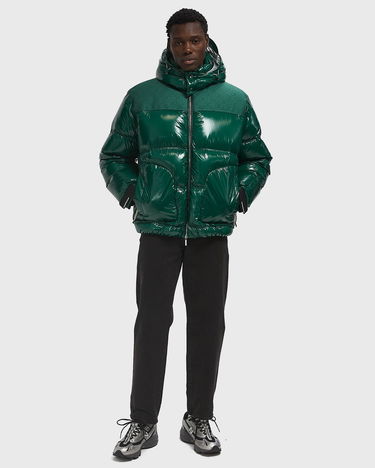 Prešívaná bunda Casablanca Shiny Hooded Puffer Jacket Zelené | MPF25-OT-197-01, 1